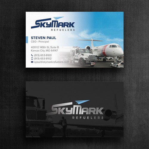 Need business card redesign for Aircraft Truck Fueling company Design by Felix SH