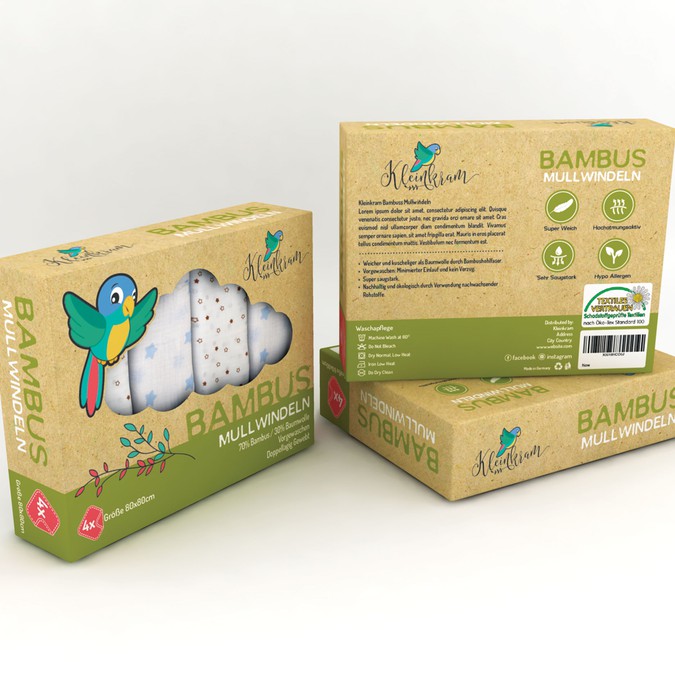 ♥ Eco frindly baby accessory & toys label needs packaging for a bamboo