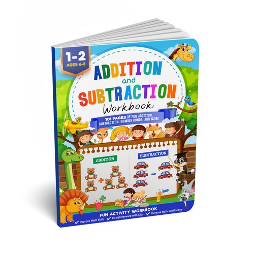 Fun design for kids math workbook Design von saffran.designs