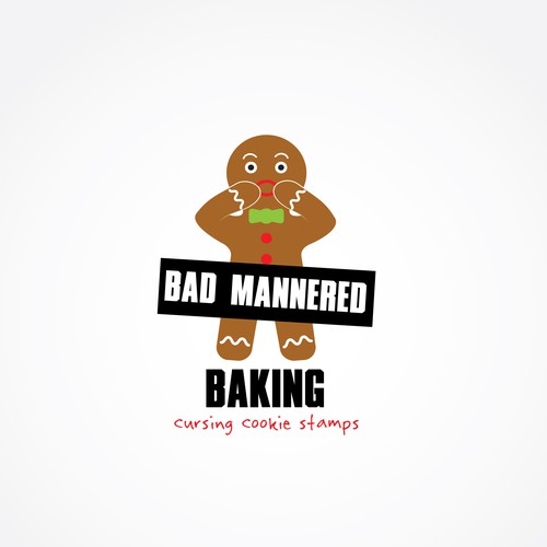 Need a fucking cool logo for Bad Mannered Baking - a swearing cookie stamp company Design by Moonlit Fox