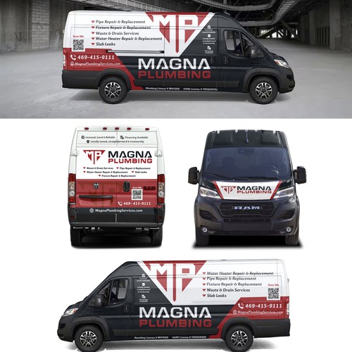 Informative, Clean Van Wrap for Plumbing Business Design by Nadun Prabodana