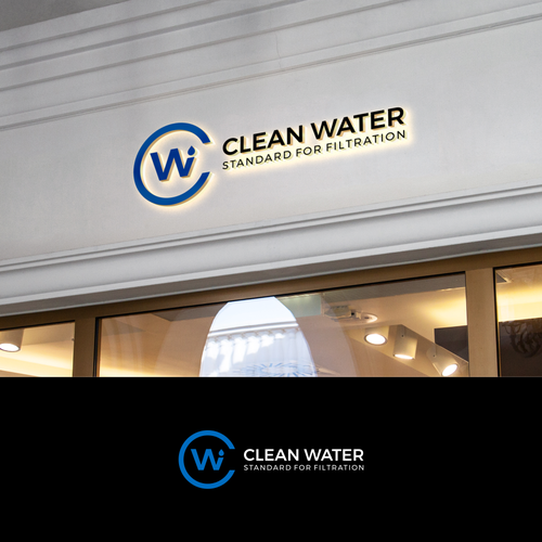 Simple Clean Logo for Water Filtration Company Design by Lion Black