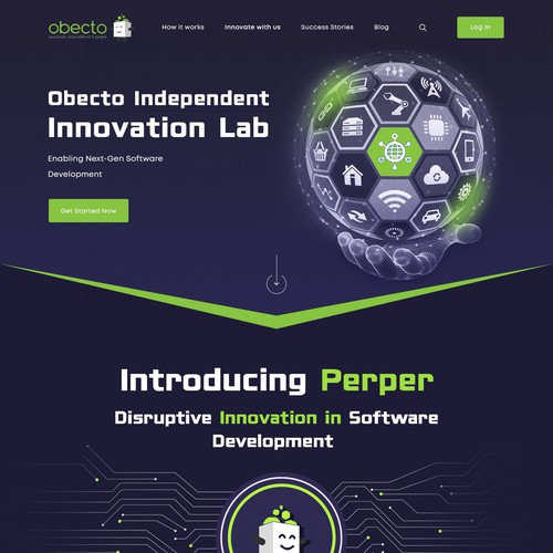 High-Tech Software Innovation Lab - New Website Design Design by Gendesign