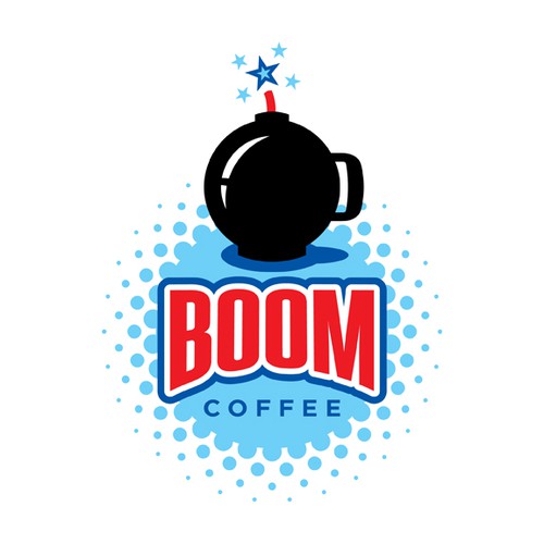 logo for Boom Coffee Réalisé par man vs design