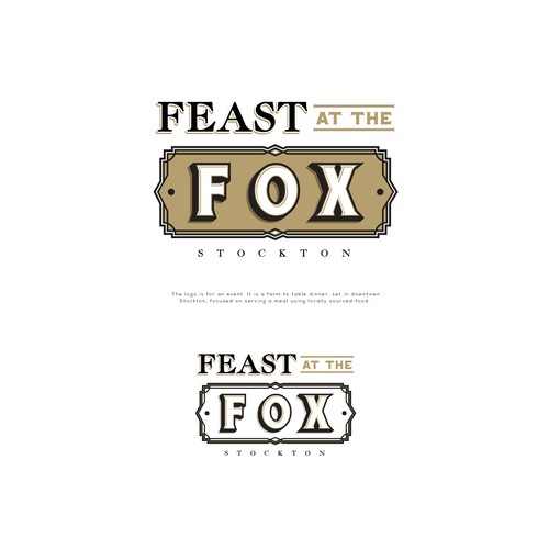 Feast at the Fox - Logo for a Farm to Table Dining Experience Design by Griffon