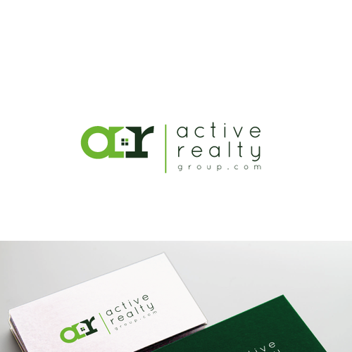 Rebrand capturing logo for real estate firm Active Realty  Design by pulestar
