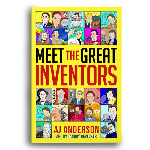 Young Adults Book Cover "Meet The Great Inventors" Design by Bigpoints