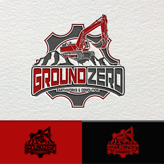 Create a manly design logo for an Excavation and demolition company