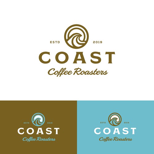 Design di design logo for Coast Coffee Roaster, that will give an ordinary word a cool vibe di rl X