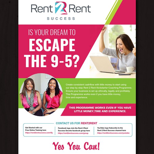 Create a Ridiculously Good Flyer for Rent 2 Rent Success Design réalisé par Graphics House