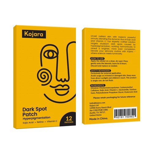 DARK SPOT PATCH PACKAGING Design by Rajith Shantha