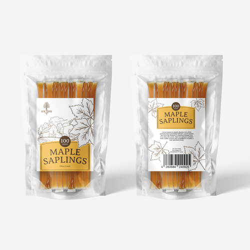 First ever production Maple Syrup Stick label Design by PackagingHolic