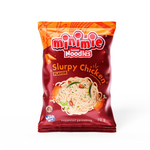 New packaging Design for Minimie Noodles Design by AnaHola