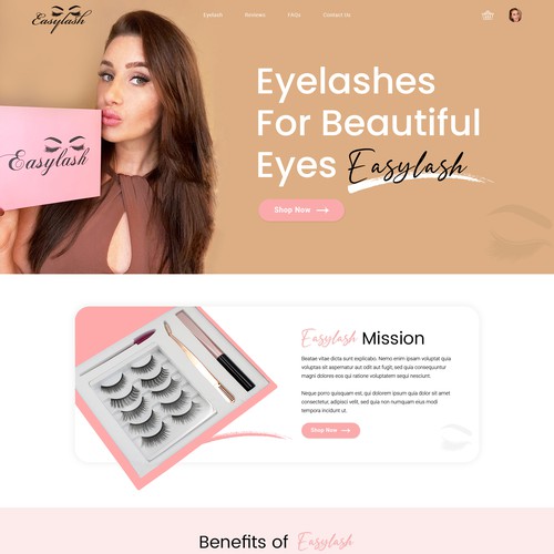 AbbramさんのBranded Beauty needs a 2page web design Shopify themeデザイン