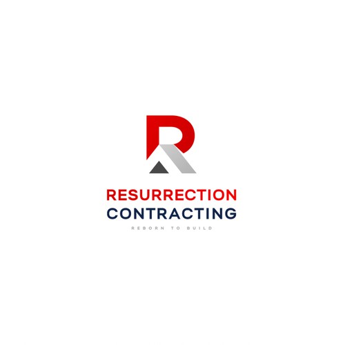 "Reborn To Build" construction company logo. Design by gdrony