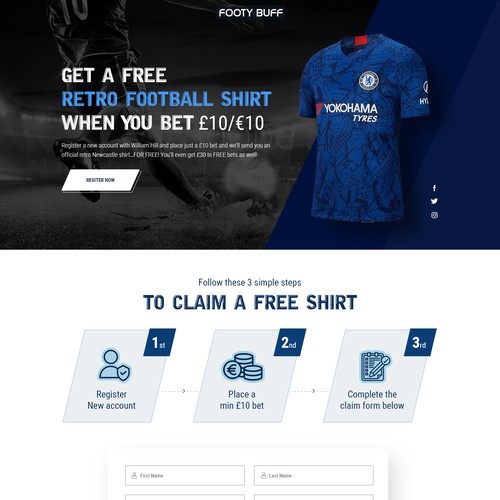 Design a compelling limited time offer landing page for football fans Design by P A L