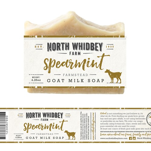 Create a striking soap label for our natural soap company with more work in the future Design by Mj.vass