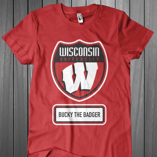 Wisconsin Badgers Tshirt Design Diseño de thebeliever