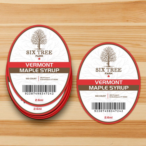 First ever production Maple Syrup Stick label Design by Munez Studio