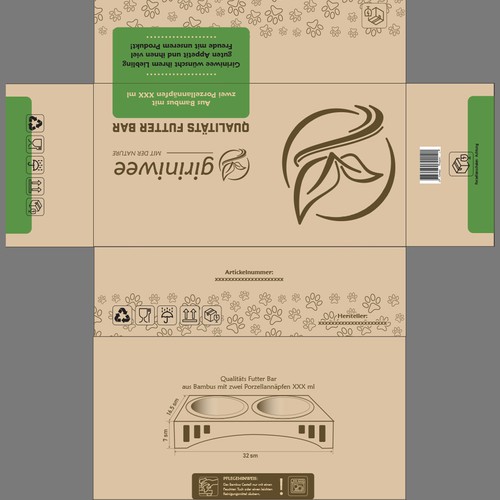 Verpackungsdesign für einen Futter Bar Karton Design by Lena Diser
