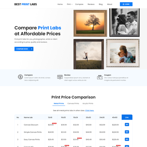 Design Print comparison website Design by don_is