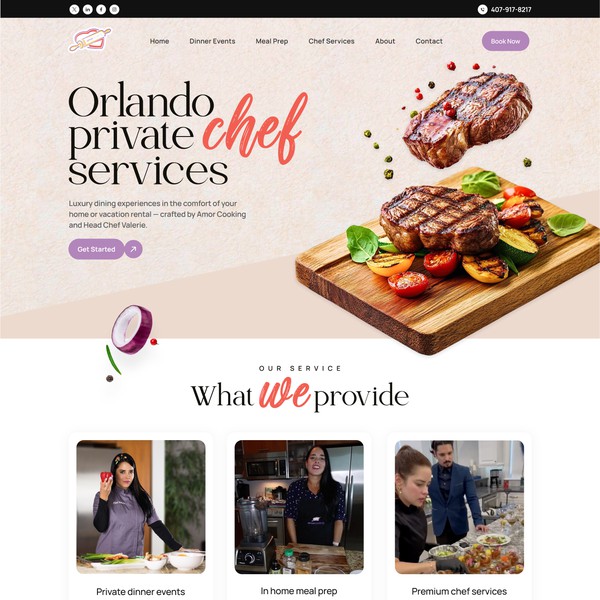 Luxury Website for Private Chef Service