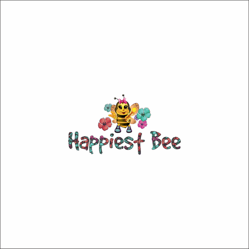 Design a cute, happy logo for Happiest Bee. Design réalisé par sasa spasojevic