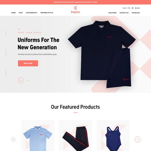Designs | Allbirds but for school uniforms! | Web page design contest