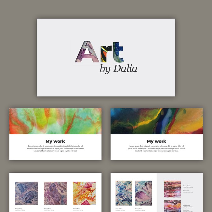 Artist PowerPoint Portfolio PowerPoint template contest