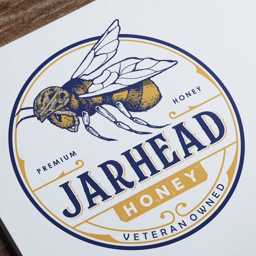 Exciting and Fun Honey Logo with ties to the Marine Corps Design réalisé par KarmaXProject