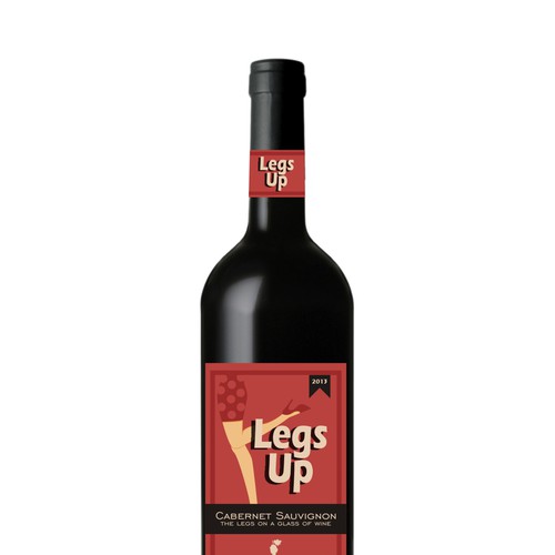 Legs Up 2013 Vintage Wine Label Design by antimasal