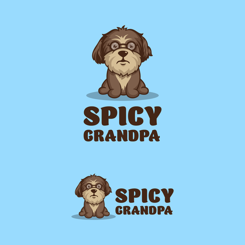 Design a logo with a senior dog named "Spicy Grandpa"!! Design by EMLanderz