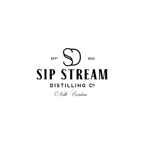 Create Logo for craft distillery SipStream Distilling Co. Design by SAOStudio