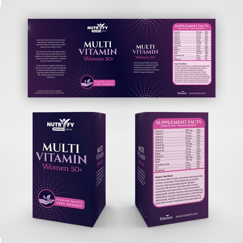 Design a premium packaging for Multivitamin for women 50+ brand for Nigerian Consumers Design réalisé par SRGrafica