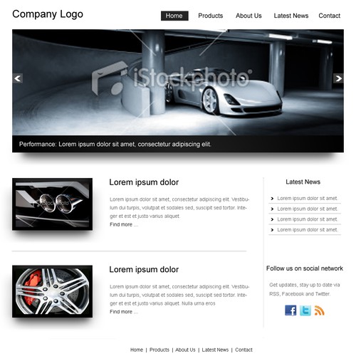 1-3 Page Website Template Design von TwitchDesign