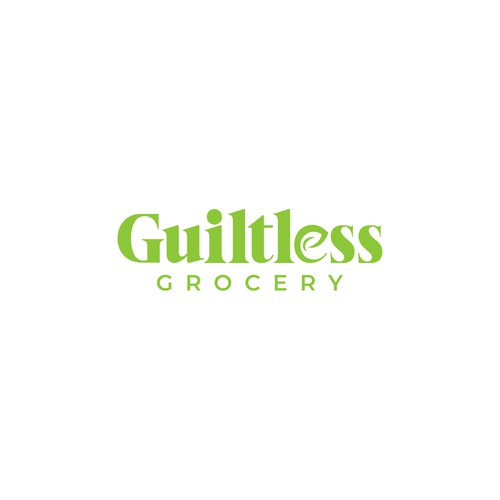 Simple Guiltless Grocery logo for healthy e-commerce store Design by saki-lapuff