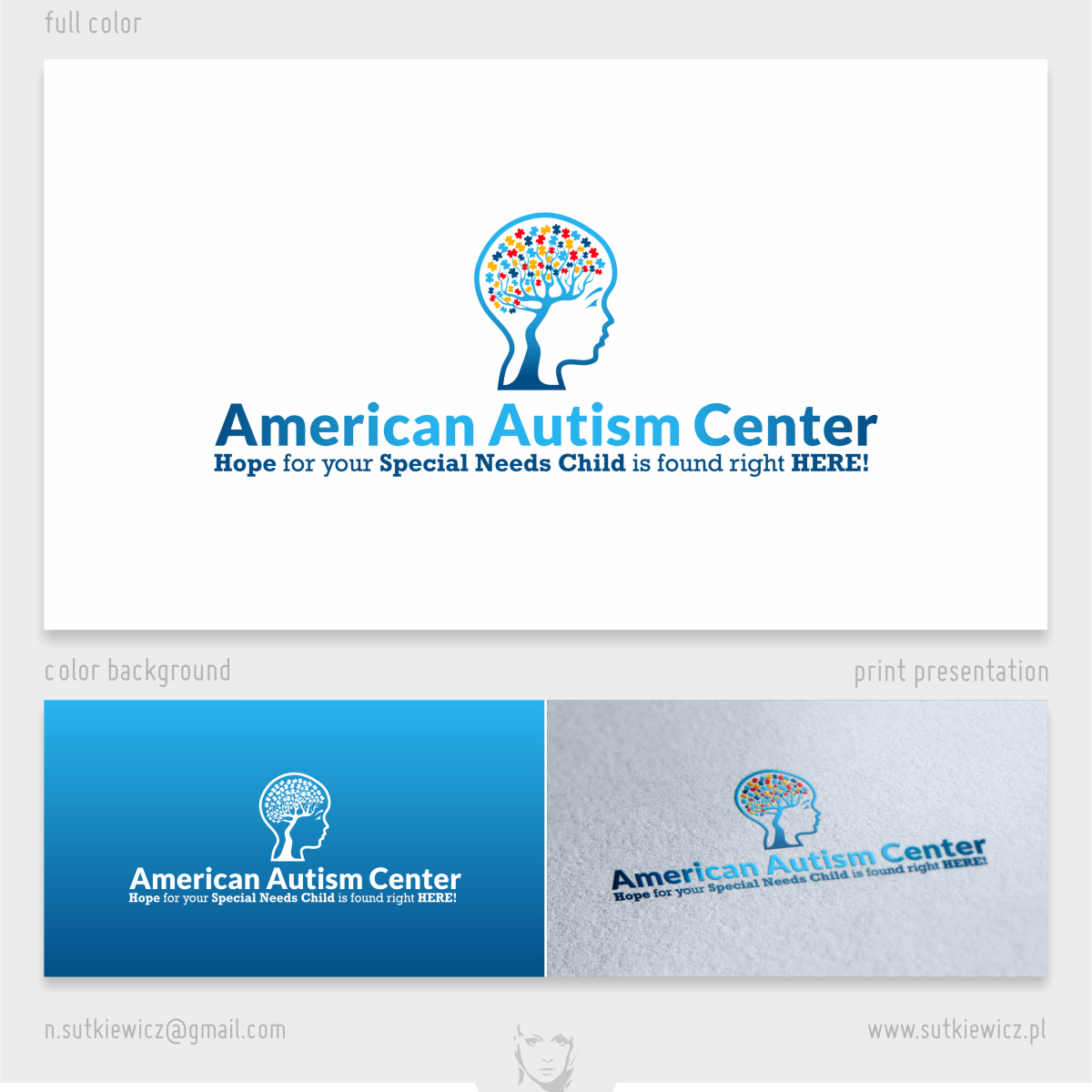 Call logo with the title 'logo for American Autism Center'