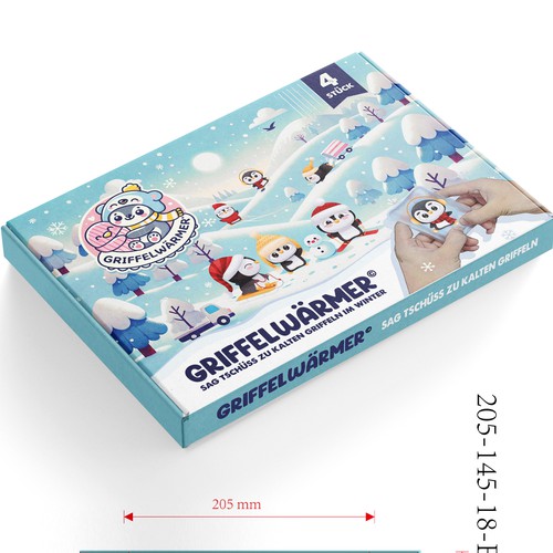 Package design for a set of 4 hand warmers Design by Davi Giolo ★