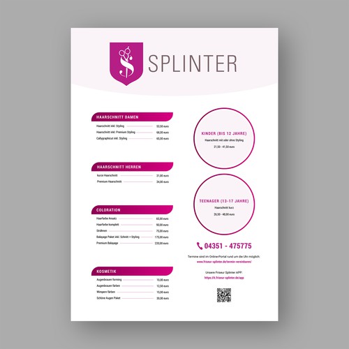 Proposta di design per un contest della categoria Menù realizzata da RicardoRS