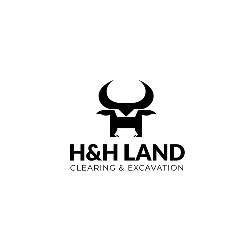 LOGO AND LETTER HEAD FOR H&H LAND CLEARING AND EXEXCAVATION Design by fffffffffffa