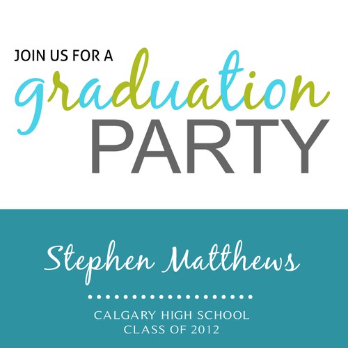 Picaboo 5" x 7" Flat Graduation Party Invitations (will award up to 15 designs!) Design por simeonmarco