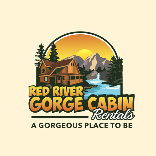 Super Cool Logo For Cabin Rental Company In Red River Gorge Logo