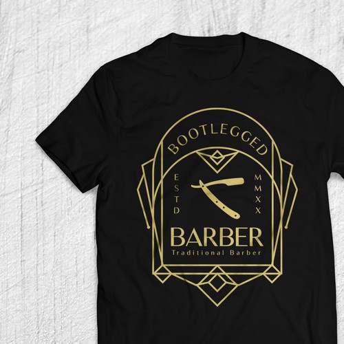 Traditional Barber shop logo Design by Sidiq™