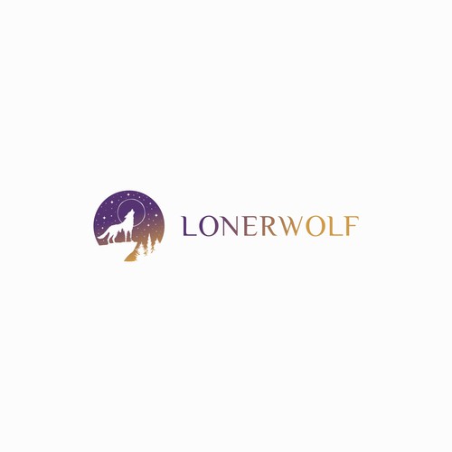 Wolf Sun/Moon Logo For Spiritual Website Design by ZHF