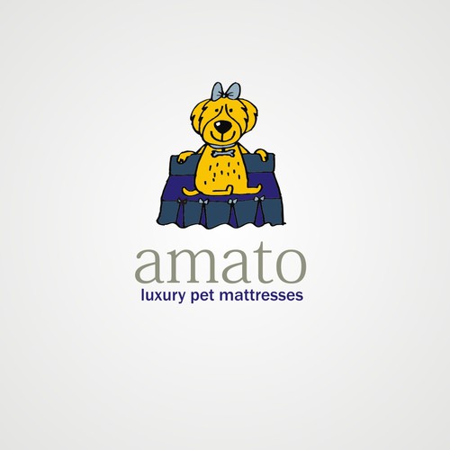 AMATO modern/luxury dog bed logo Design by apelsini