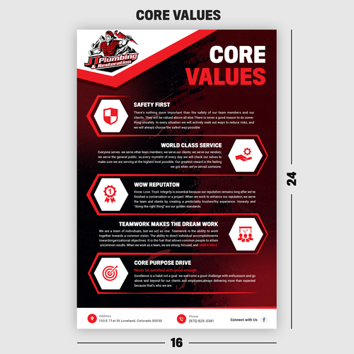 BUSINESS VISION & CORE VALUES - TWO PAGE CONTEST Design by RP 07™