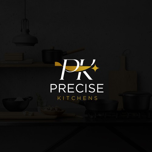Need  logo for  kitchen cabinet business ,My  name  Precise Kitchens,  colors - dark to light Grey , some Gold, love cla Design by ACZ_designs