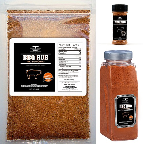 BBQ Rub / Seasoning Product Label Product label contest