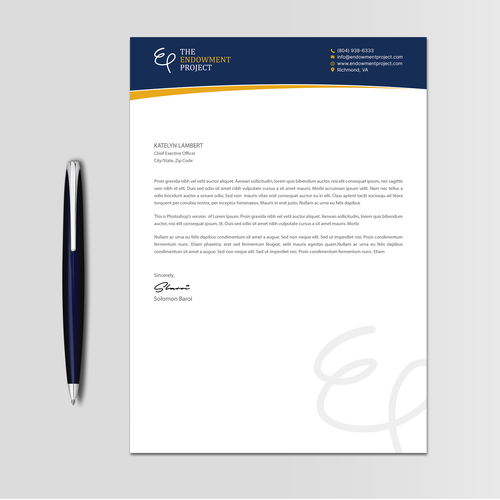 Clean, simple note design, The Endowment Project Design by TanLearn