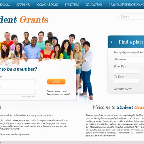 Help Student Grants with a new website design Ontwerp door Des♥️N